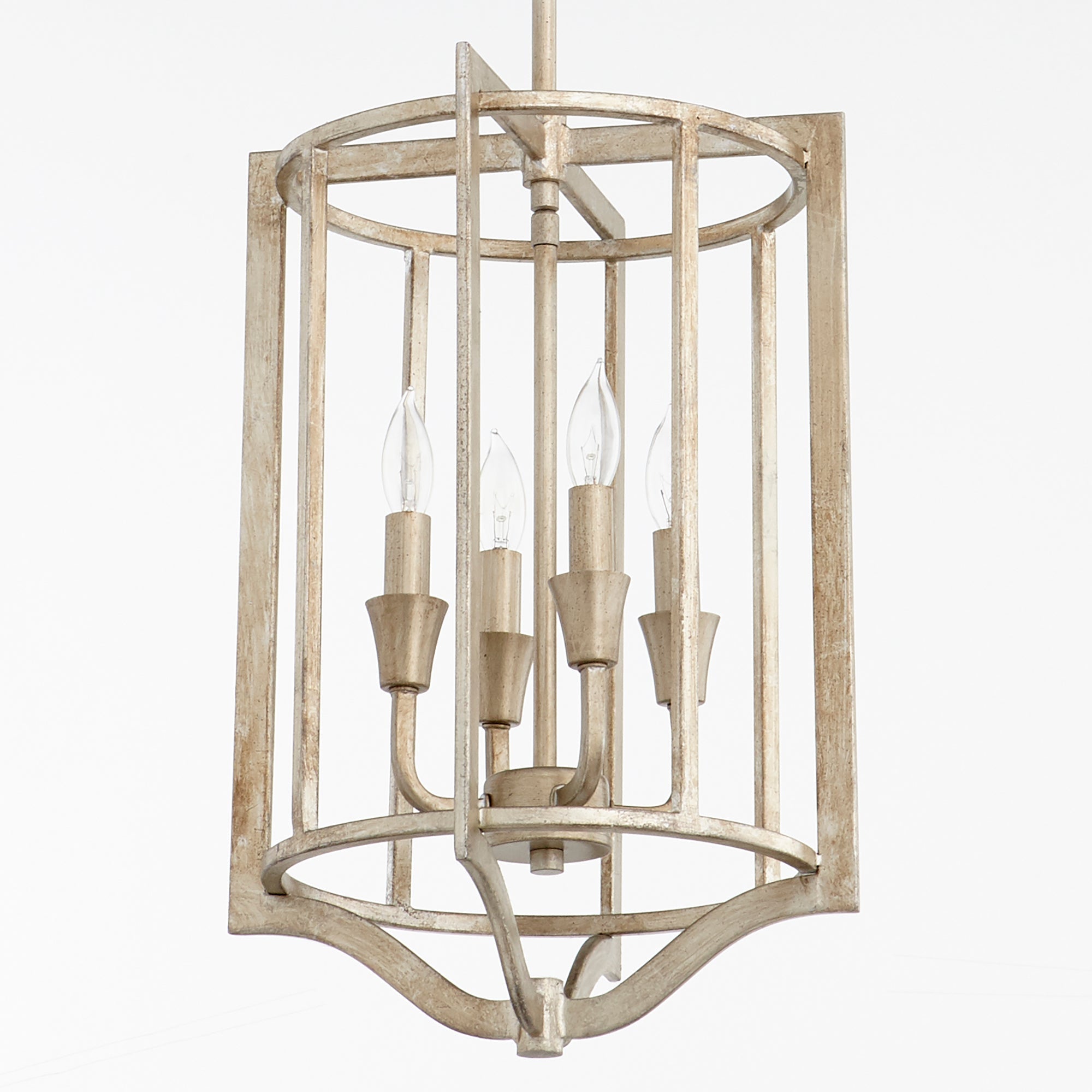 Quorum Marquee 6814-4-60 Pendant - Aged Silver Leaf