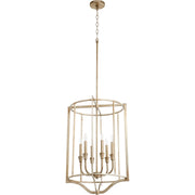 Quorum Marquee 6814-6-60 Pendant - Aged Silver Leaf
