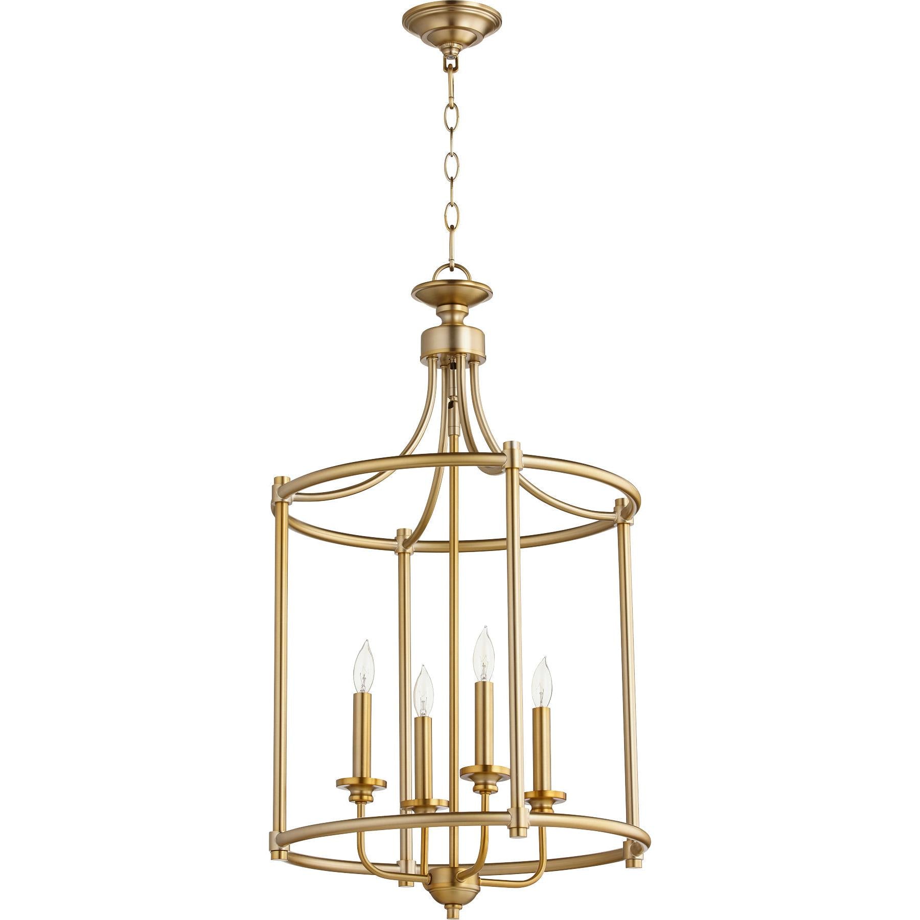 Quorum Rossington 6822-4-80 Entry - Aged Brass