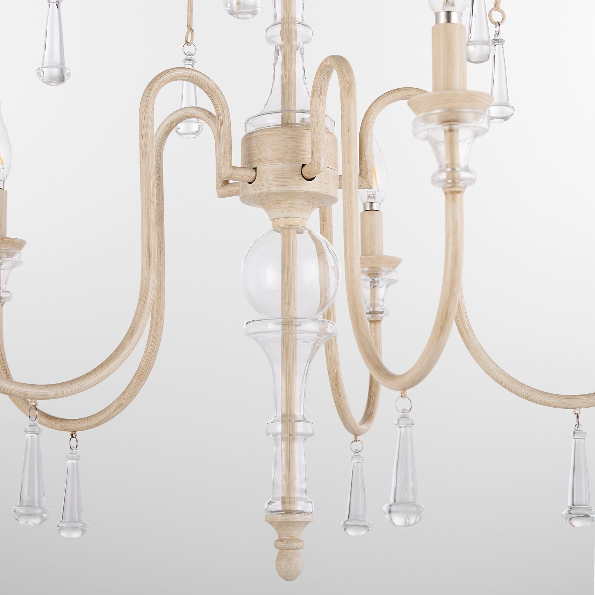 Quorum 685-5-52 Chandelier, UL Damp Rated, Washed Oak
