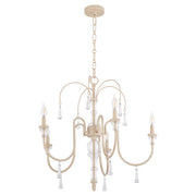 Quorum 685-5-52 Chandelier, UL Damp Rated, Washed Oak