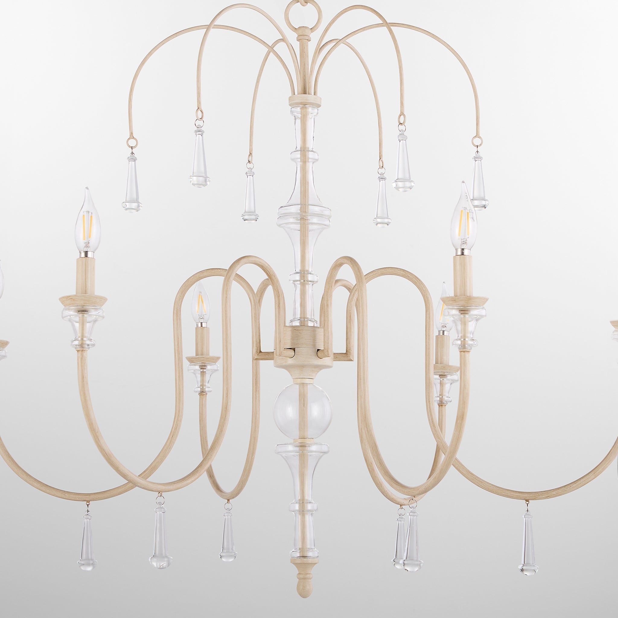 Quorum 685-6-52 Chandelier, UL Damp Rated, Washed Oak