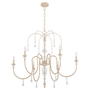 Quorum 685-6-52 Chandelier, UL Damp Rated, Washed Oak