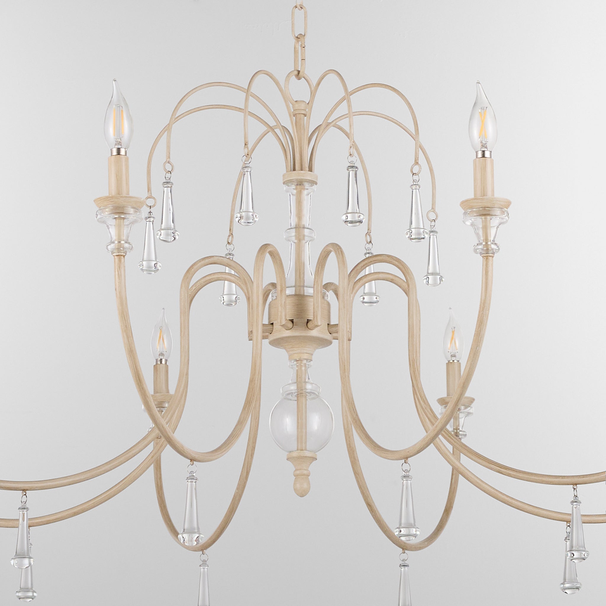 Quorum 686-8-52 Chandelier, UL Damp Rated, Washed Oak