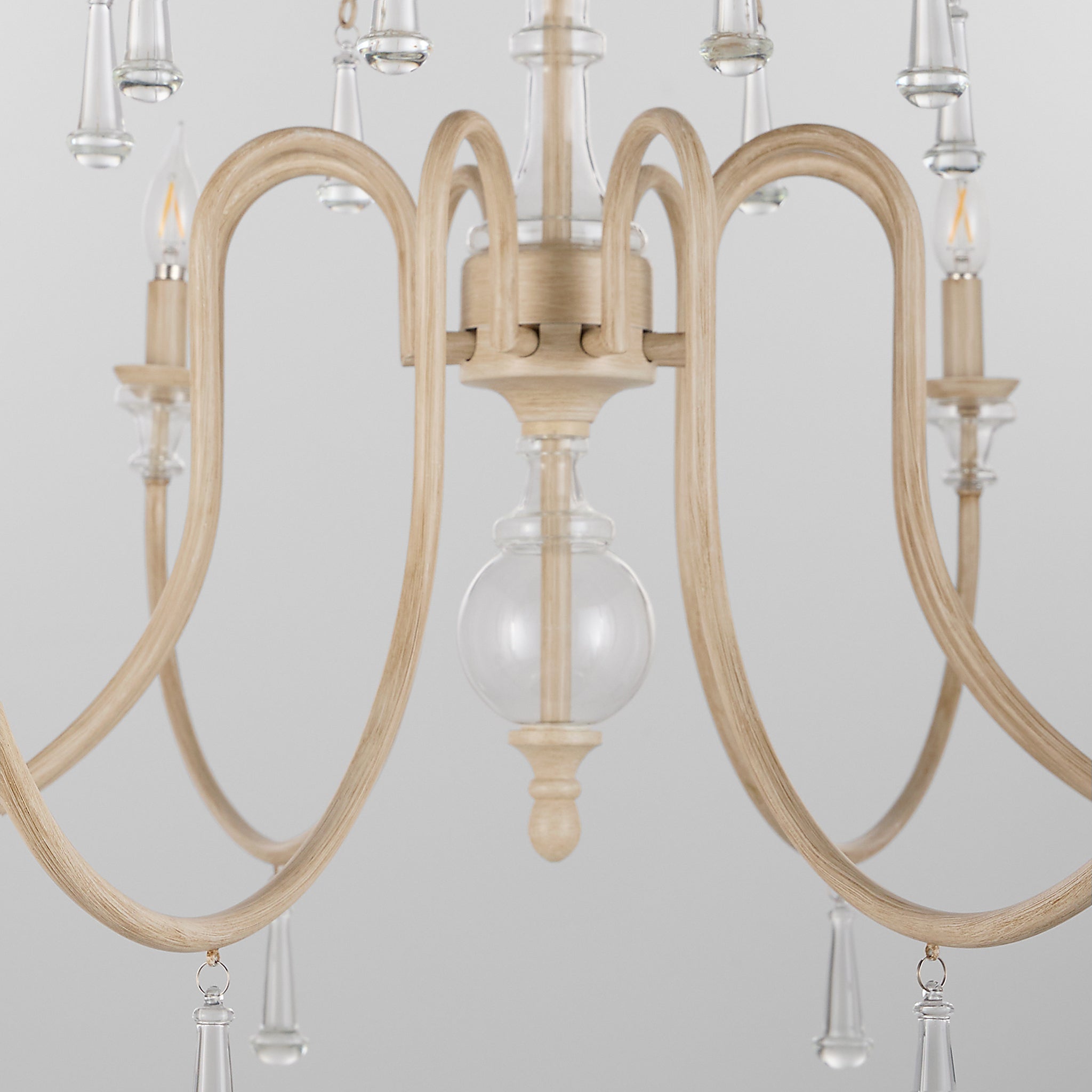 Quorum 686-8-52 Chandelier, UL Damp Rated, Washed Oak