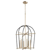 Quorum Espy 687-6-6980 Entry - Textured Black W/ Aged Brass