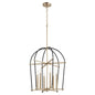 Quorum Espy 687-6-6980 Entry - Textured Black W/ Aged Brass