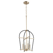 Quorum Espy 687-6980 Entry - Textured Black W/ Aged Brass