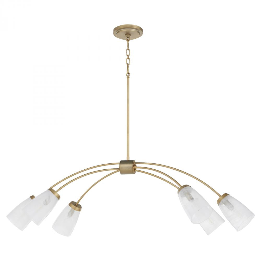 Quorum International 6877-6-80 Chandelier Contemporary - Aged Brass