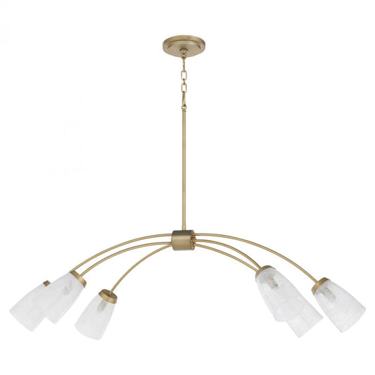 Quorum International 6877-6-80 Chandelier Contemporary - Aged Brass