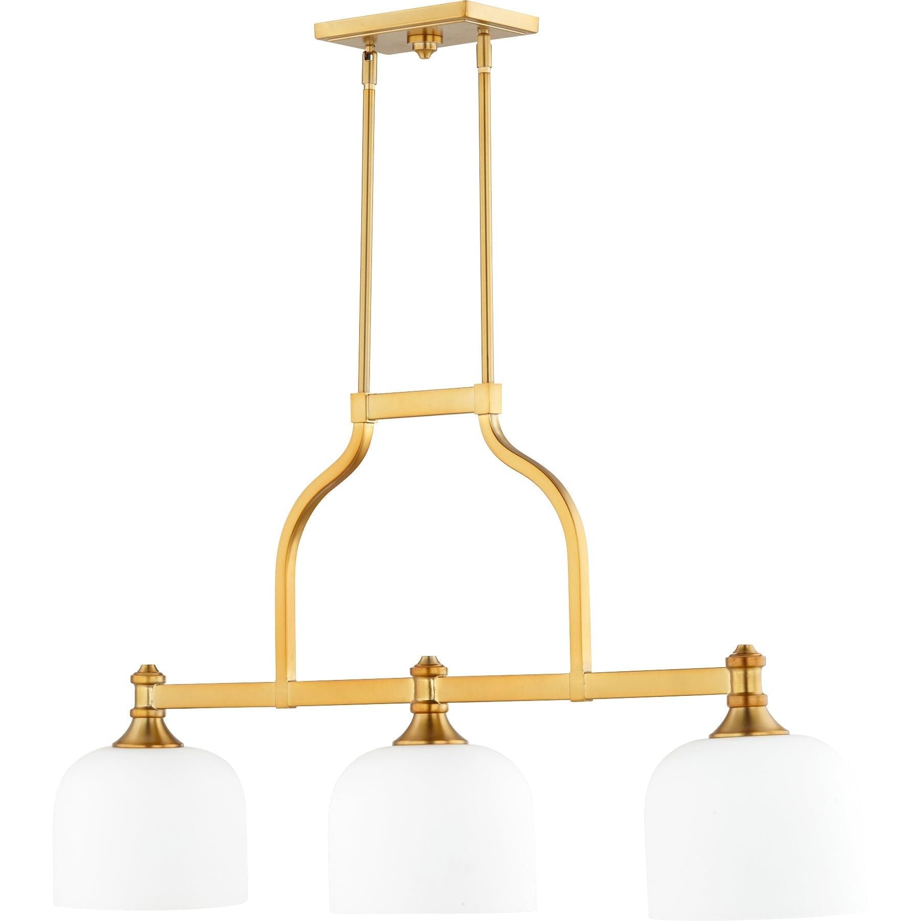 Quorum Richmond 6911-3-80 Island Light - Aged Brass