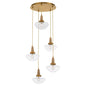 Quorum 692-5-47 Pendant, UL Damp Rated, Brushed Brass