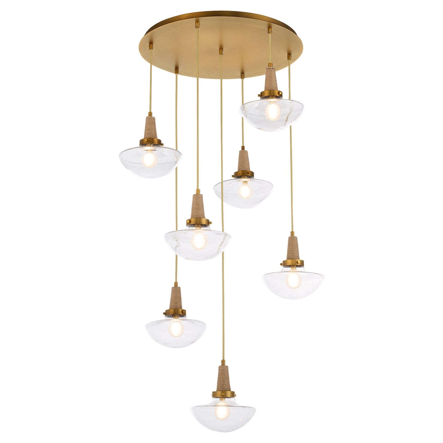 Quorum 692-7-47 Pendant, UL Damp Rated, Brushed Brass