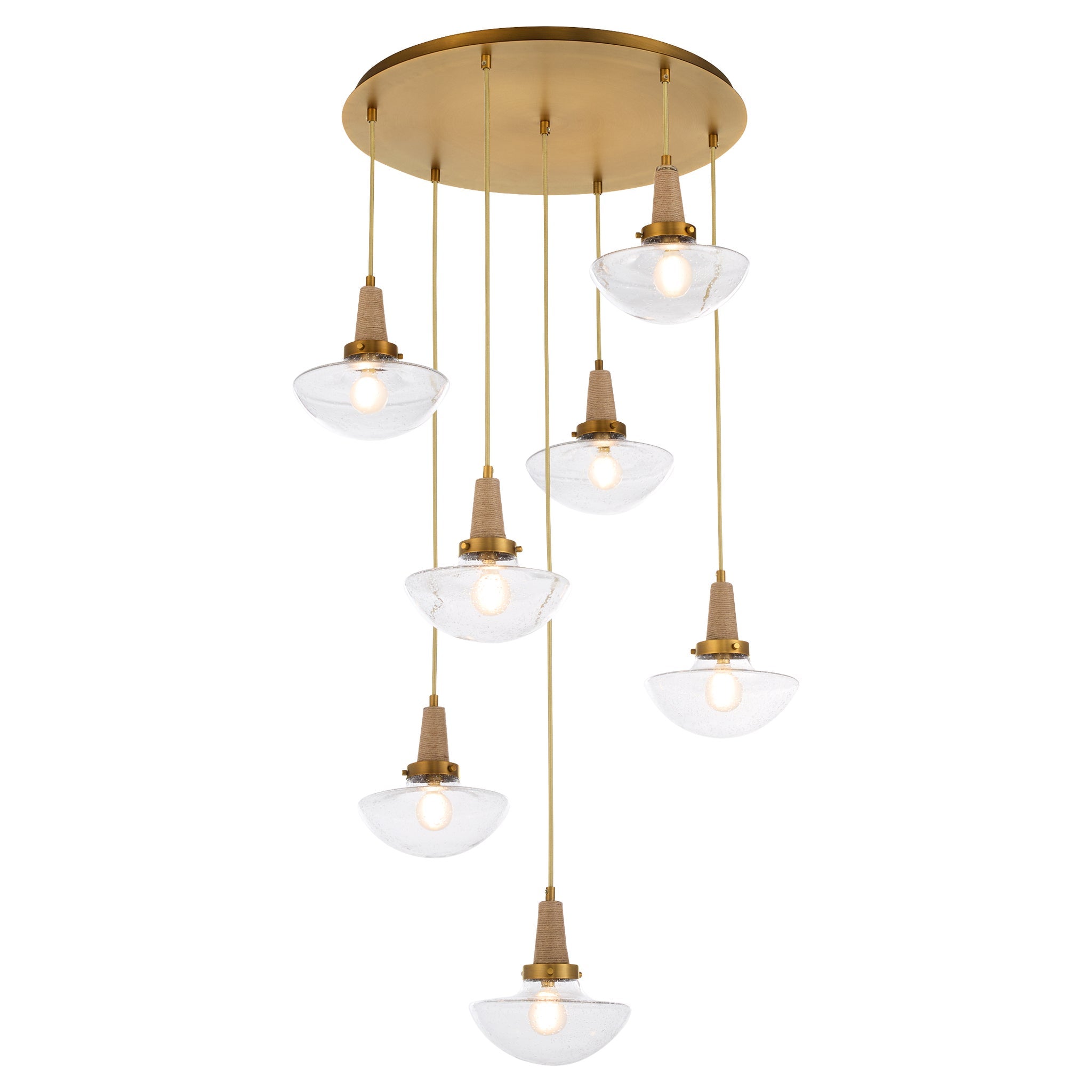 Quorum 692-7-47 Pendant, UL Damp Rated, Brushed Brass