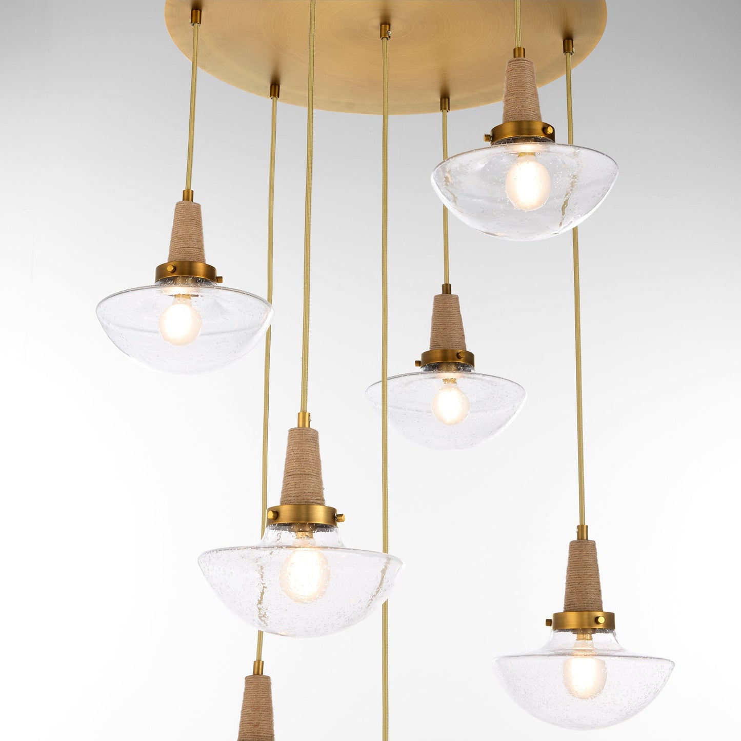 Quorum 692-7-47 Pendant, UL Damp Rated, Brushed Brass