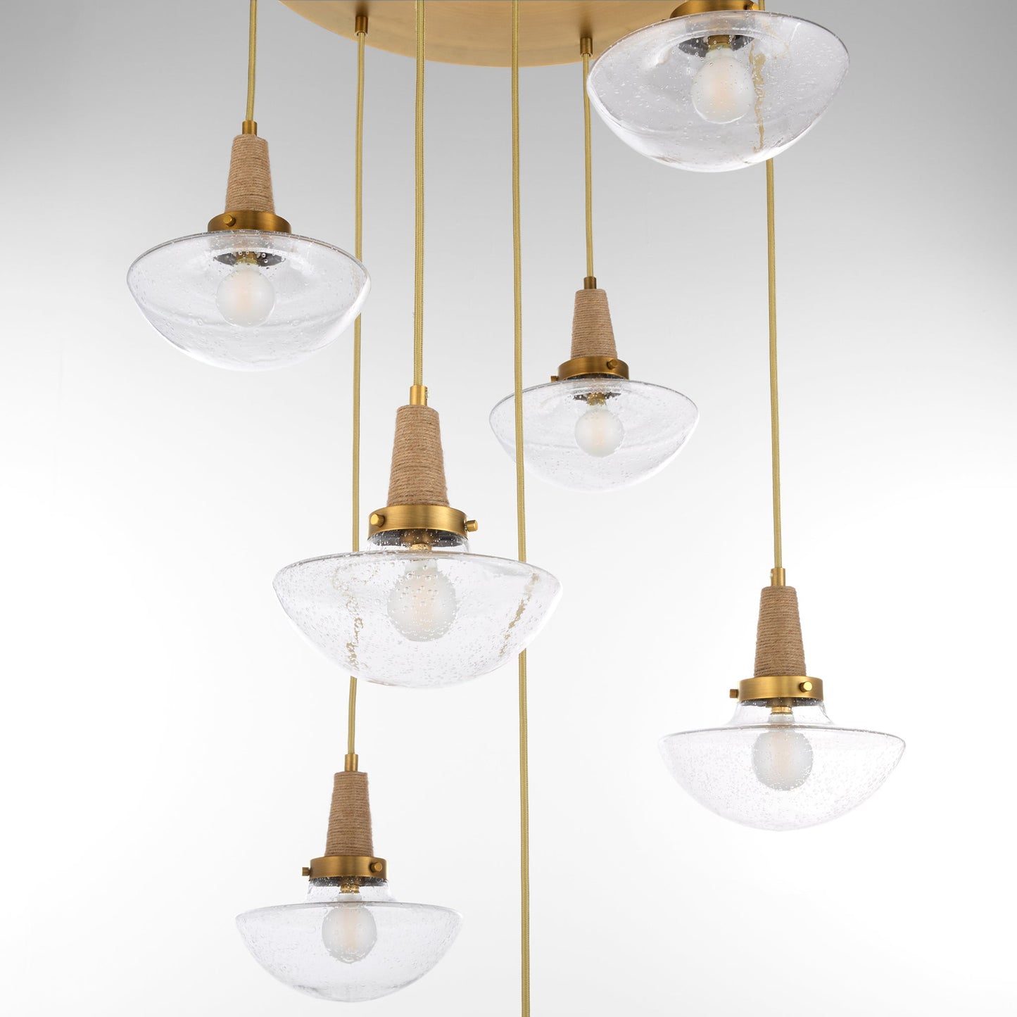 Quorum 692-7-47 Pendant, UL Damp Rated, Brushed Brass