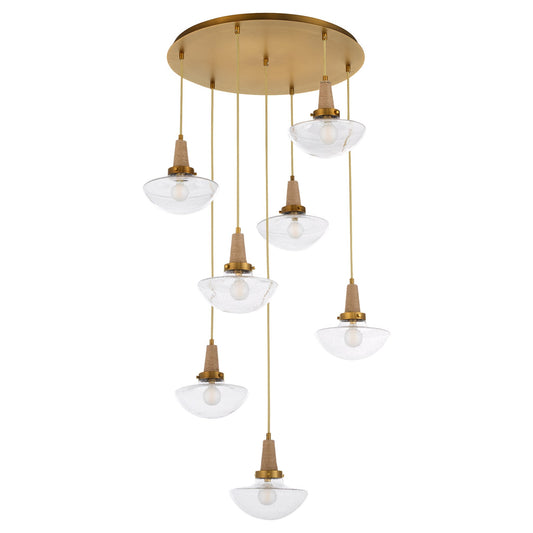Quorum 692-7-47 Pendant, UL Damp Rated, Brushed Brass