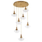 Quorum 692-7-47 Pendant, UL Damp Rated, Brushed Brass