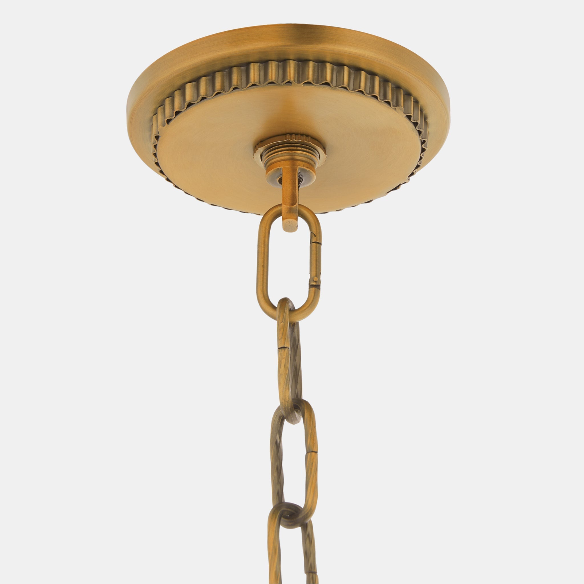 Quorum Meriam 693-6-47 Chandelier, UL Damp Rated, Brushed Brass
