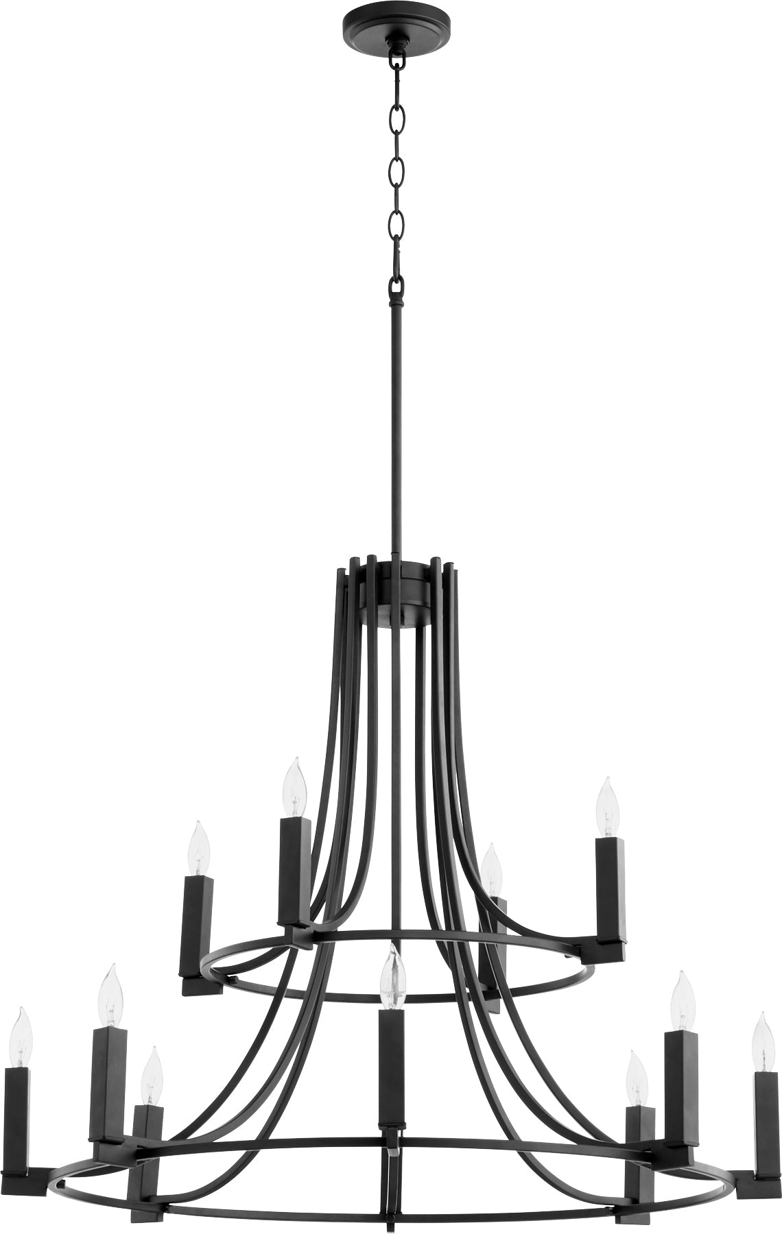 Quorum Olympus 696-12-69 Chandelier - Textured Black