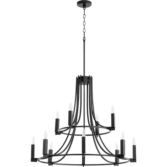 Quorum Olympus 696-12-69 Chandelier - Textured Black