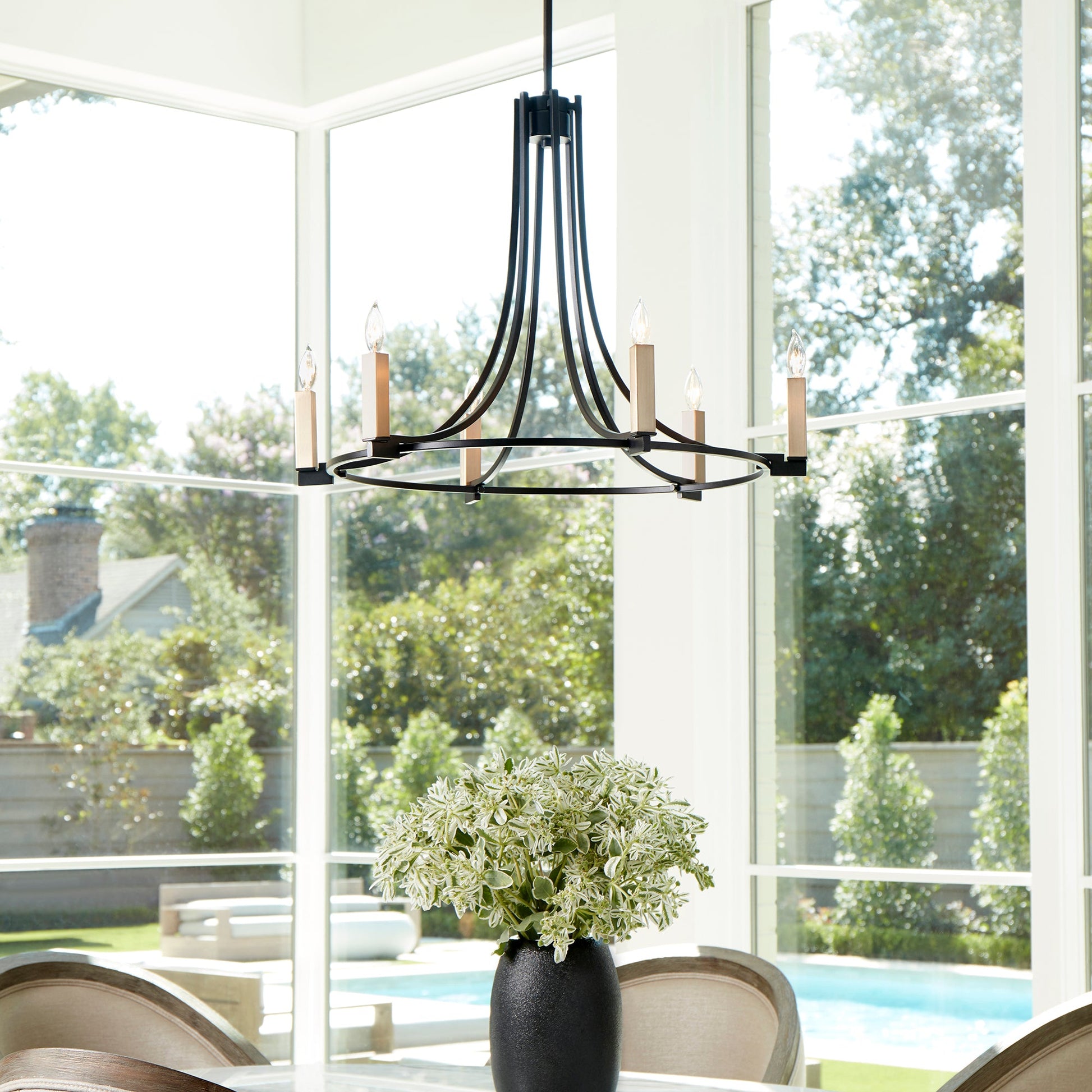 Quorum Olympus 696-6-69 Chandelier - Textured Black