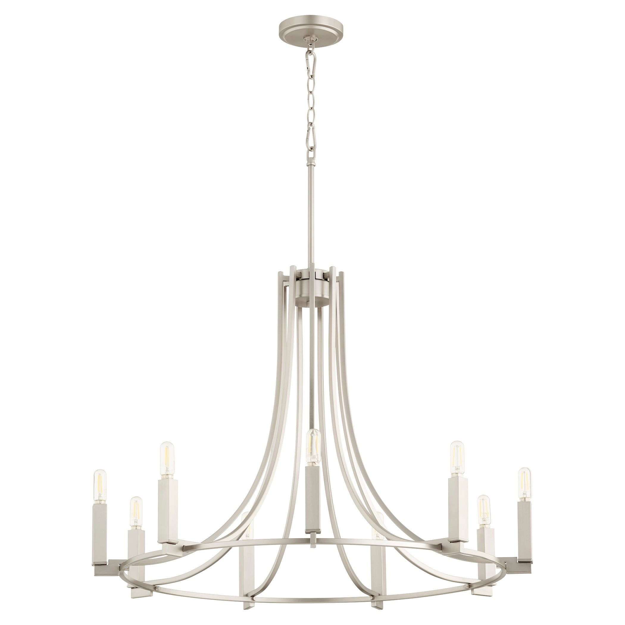 Quorum Olympus 696-9-65 Chandelier - Satin Nickel