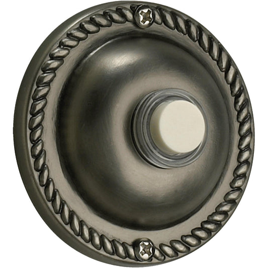 Quorum 7-305-92 Door Chime Button - Antique Silver