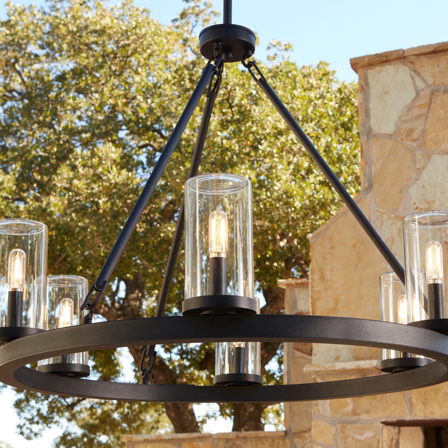 Quorum Gentry 70-6-59 Chandelier - Matte Black