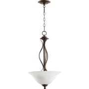 Quorum Spencer 8110-3-186 Pendant - Oiled Bronze W/ Satin Opal