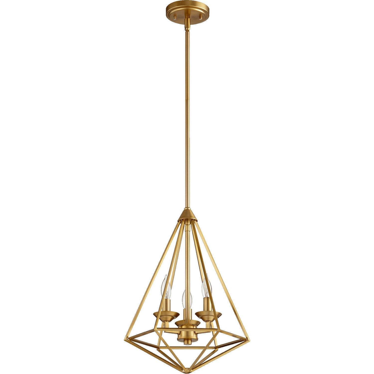 Quorum Bennett 8311-3-80 Pendant - Aged Brass