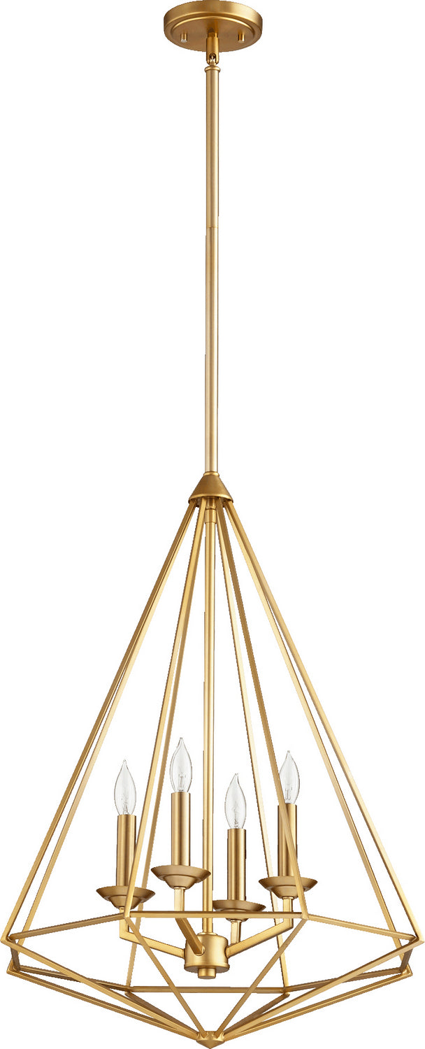 Quorum Bennett 8311-4-80 Pendant - Aged Brass