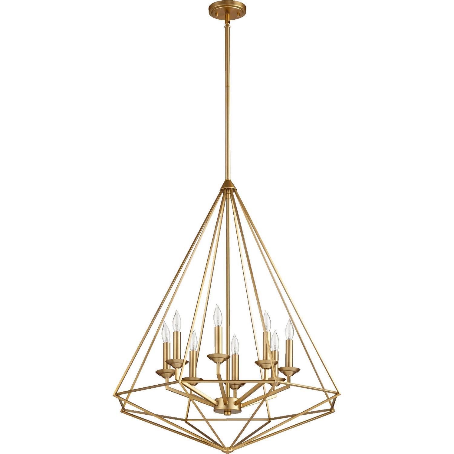 Quorum Bennett 8311-8-80 Pendant - Aged Brass