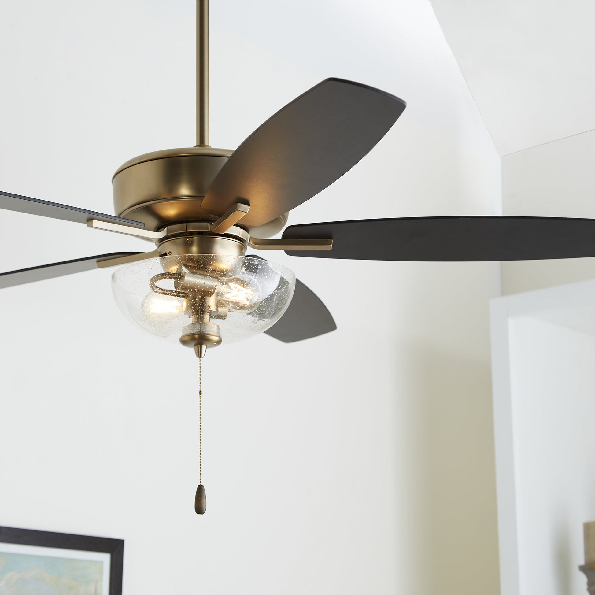 Quorum Breeze 7052-280 Ceiling Fan - Aged Brass