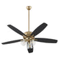 Quorum Breeze 7052-380 Ceiling Fan - Aged Brass