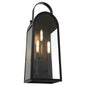 Quorum International ROSSI 72-25-59 Outdoor 25 Inch 3 Light Lantern Sconce with Clear Glass - Matte Black