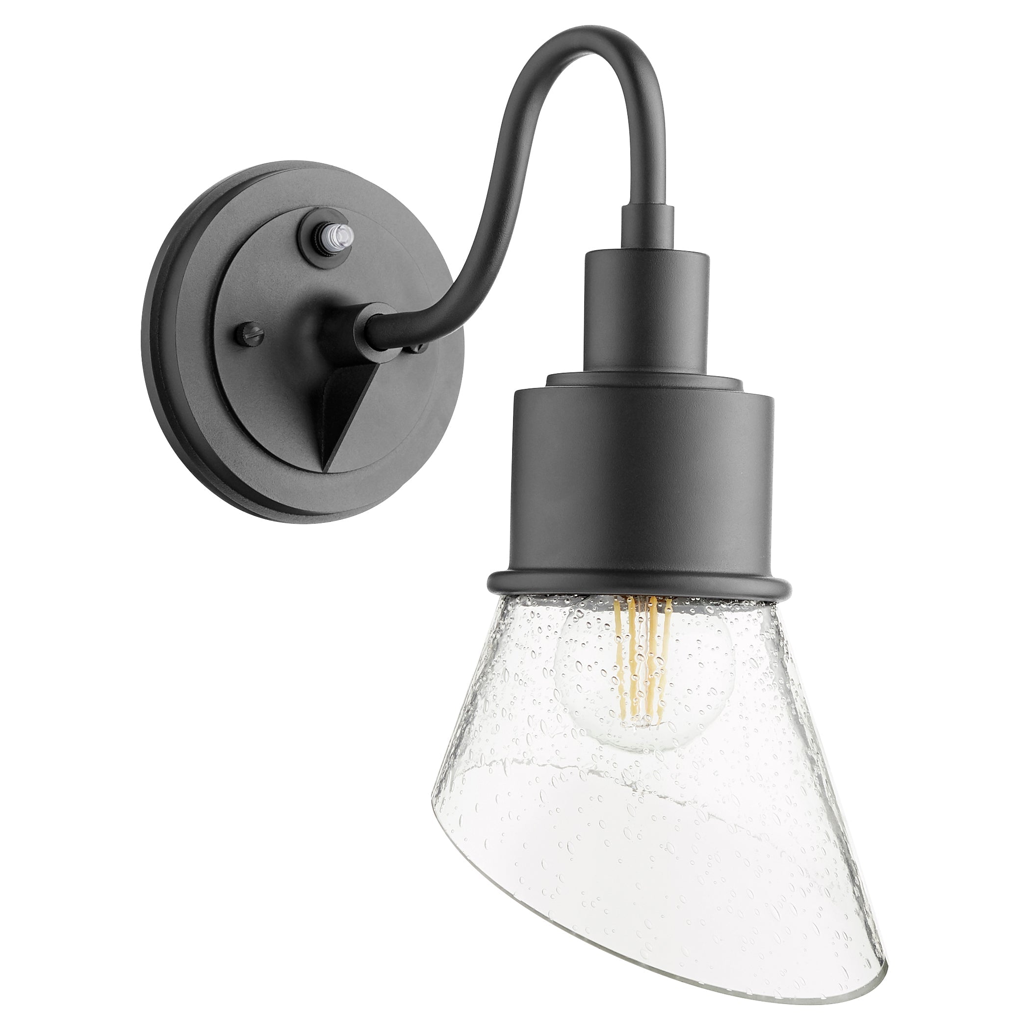Quorum Torrey 732-69 Wall Mount - Textured Black W/ Clear/seeded