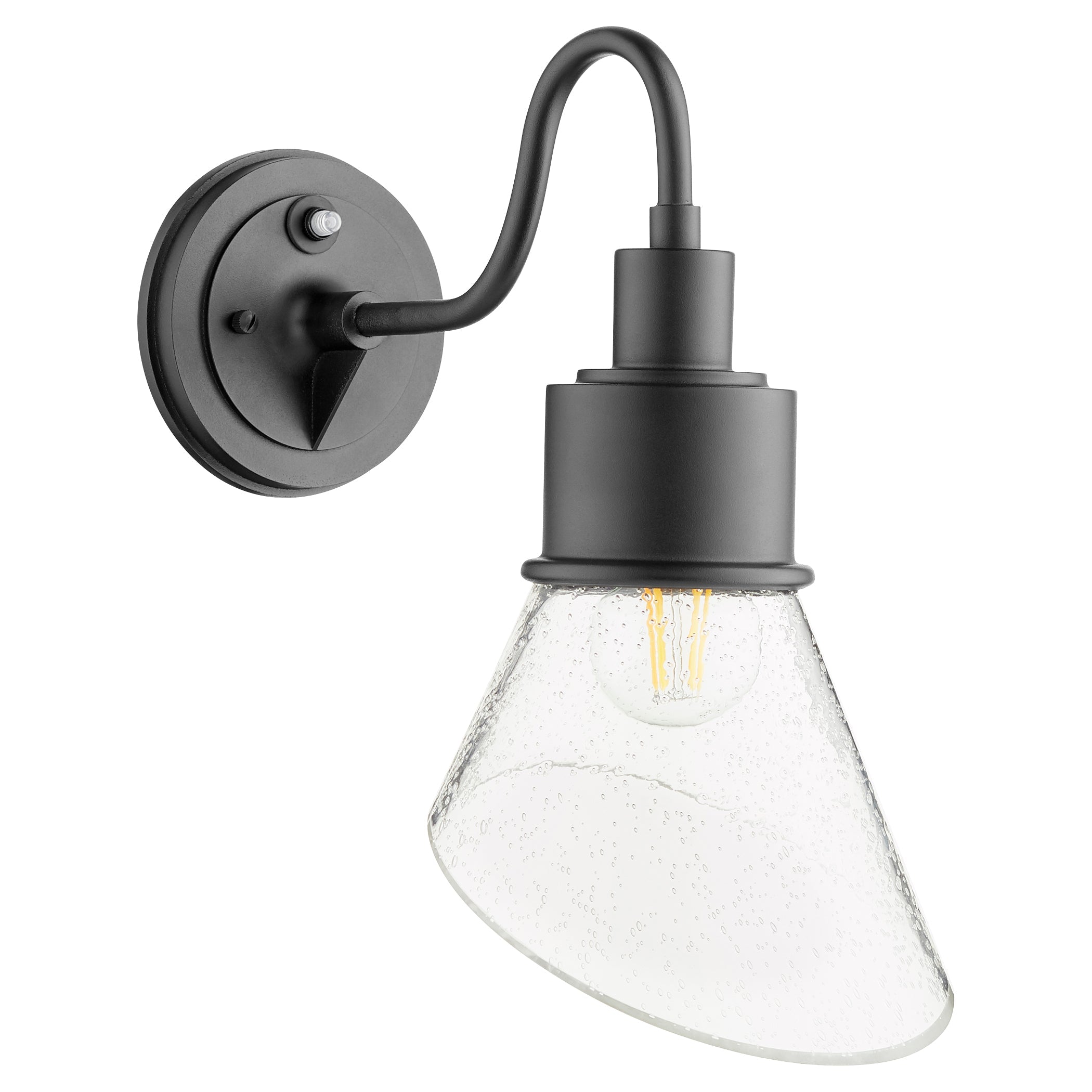 Quorum Torrey 733-69 Wall Mount - Textured Black W/ Clear/seeded