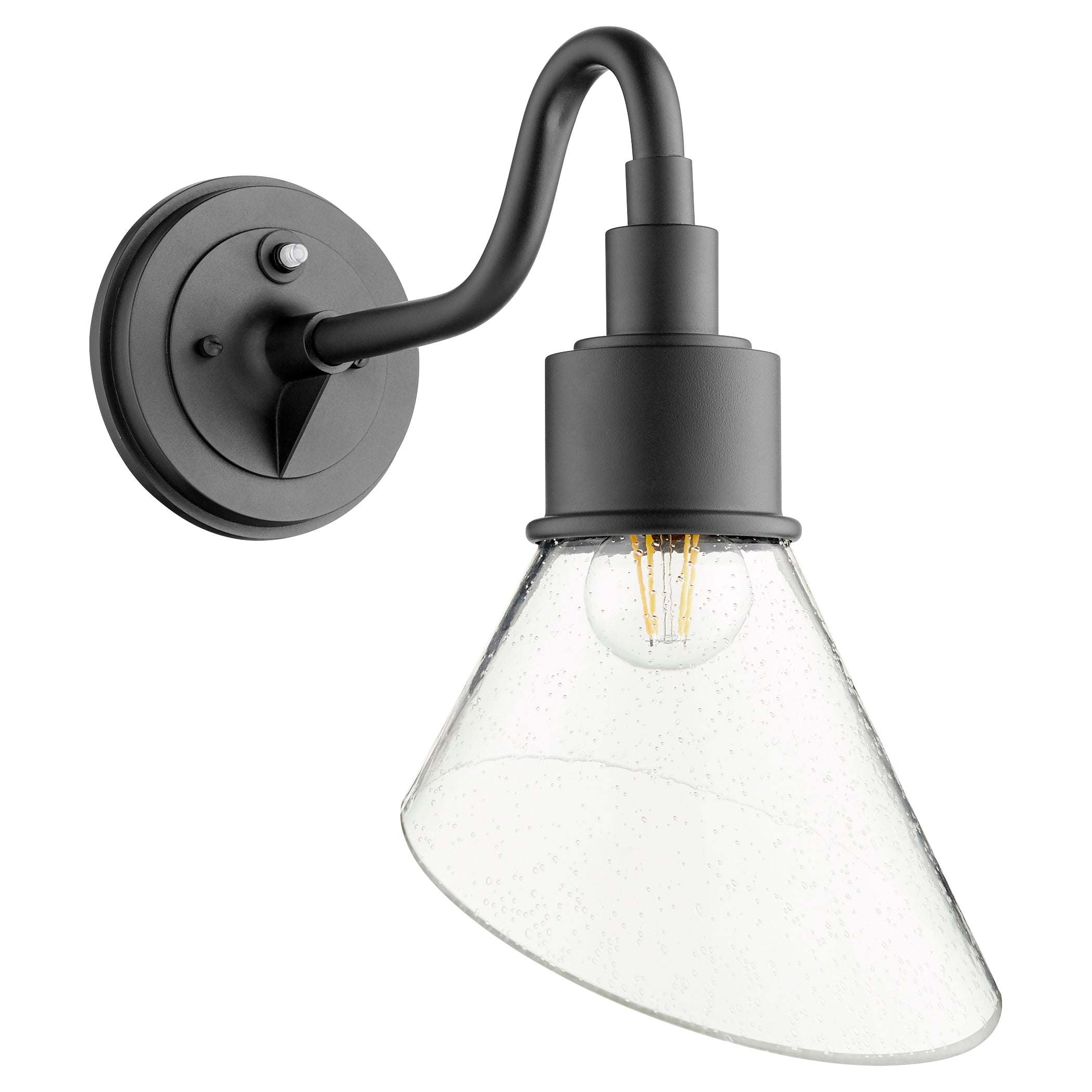 Quorum Torrey 734-69 Wall Mount - Textured Black W/ Clear/seeded
