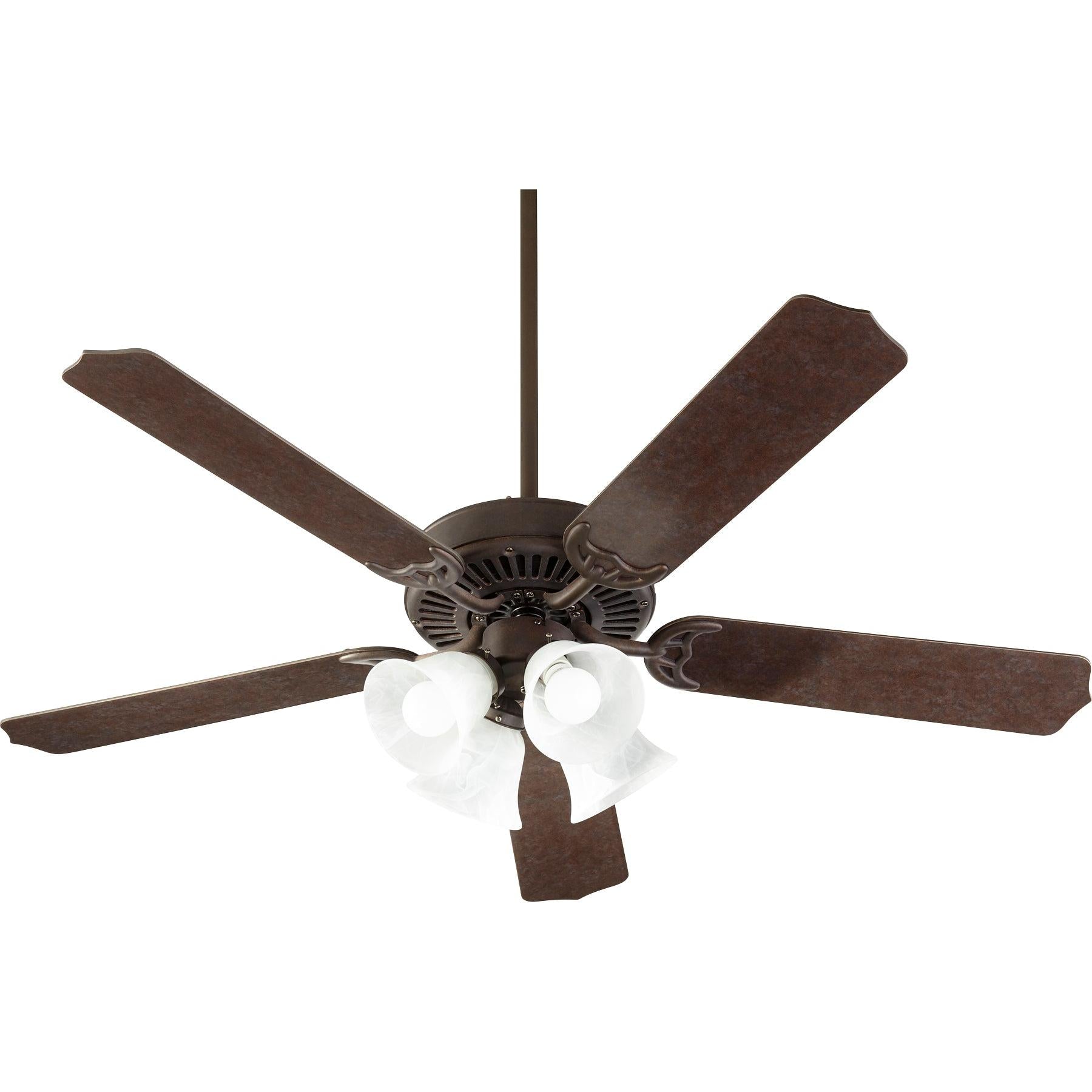 Quorum Capri Ix 7525-144 Ceiling Fan - Toasted Sienna W/ Faux Alabaster