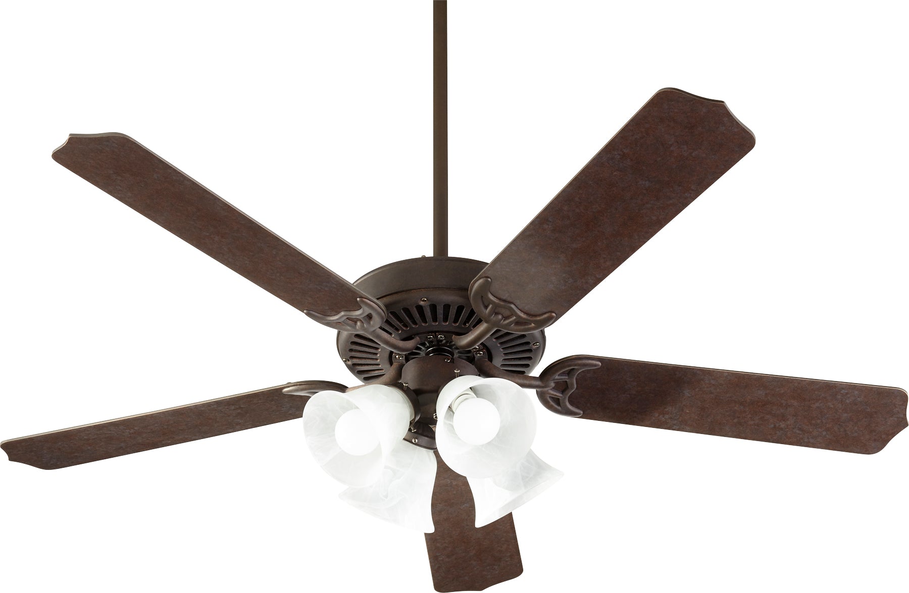 Quorum Capri Ix 7525-144 Ceiling Fan - Toasted Sienna W/ Faux Alabaster