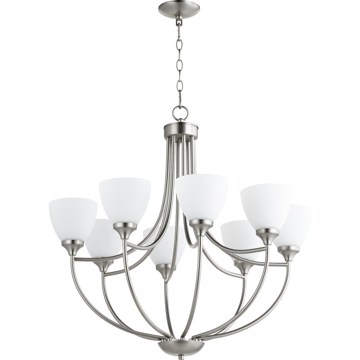 Quorum Enclave 6059-8-65 Chandelier - Satin Nickel