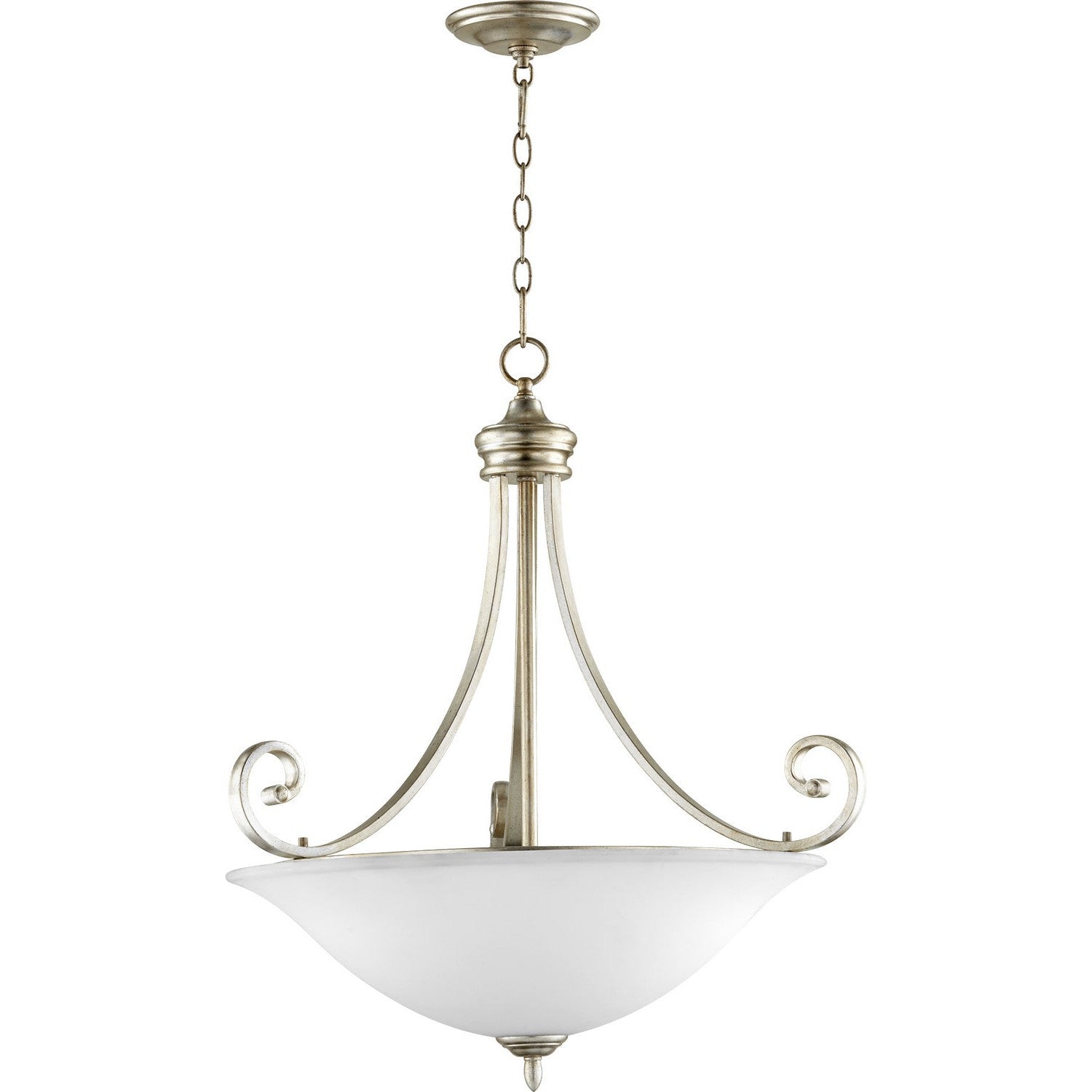 Quorum Bryant 8154-4-60 Pendant - Aged Silver Leaf