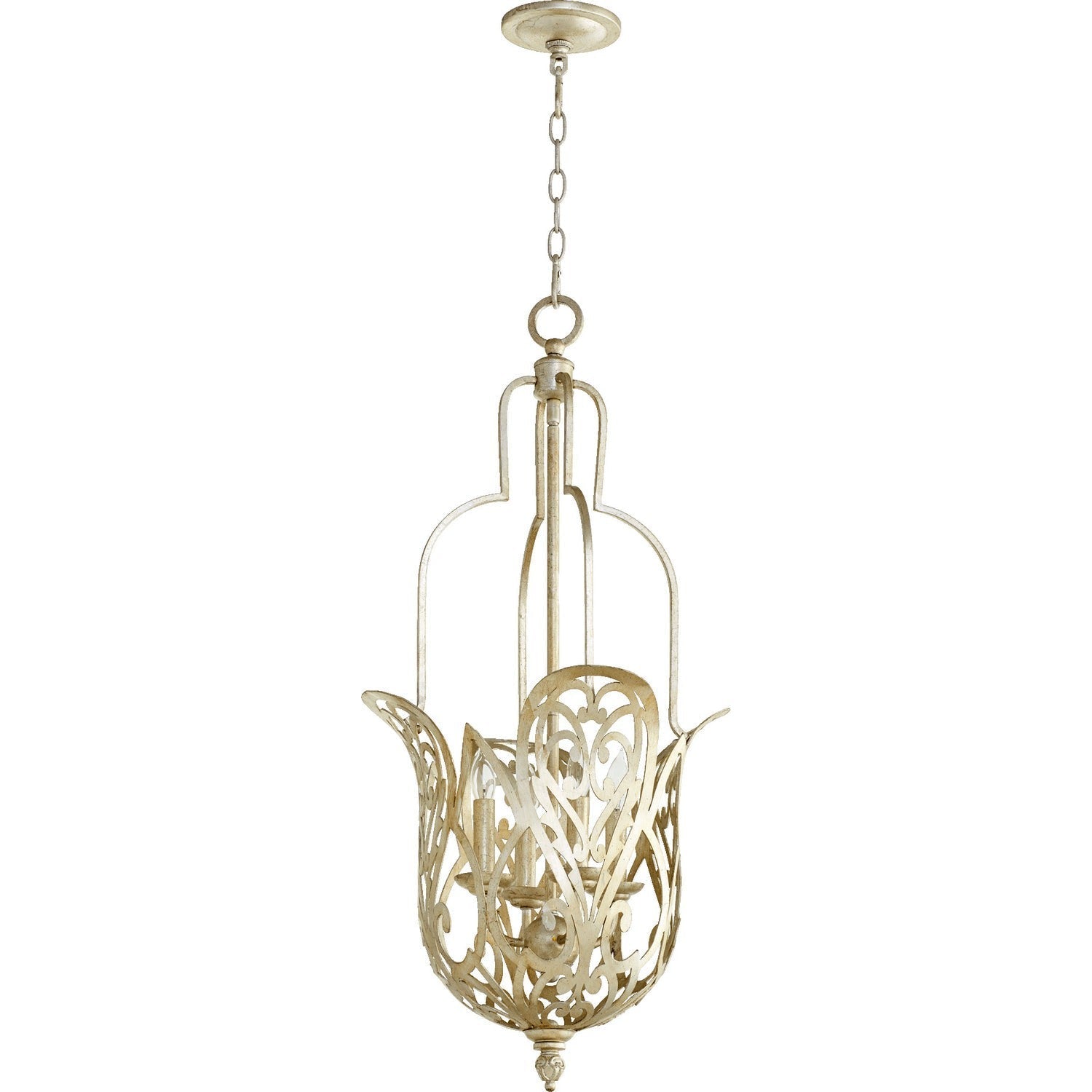 Quorum Le Monde 8192-4-60 Pendant - Aged Silver Leaf