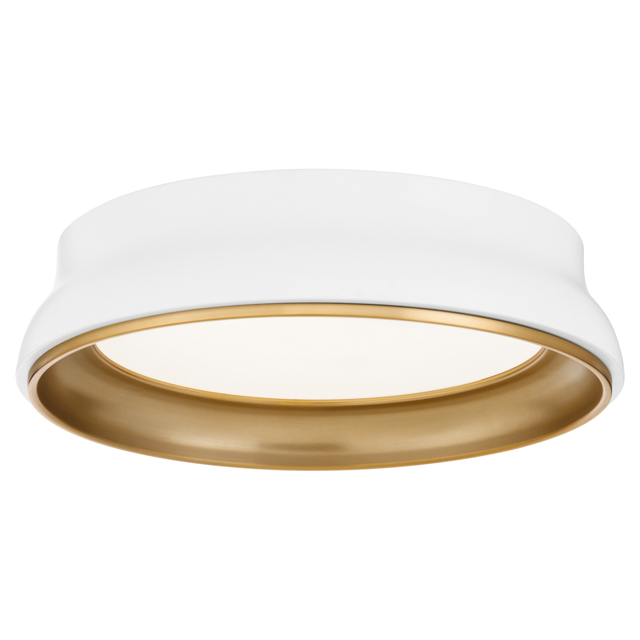 Quorum 8-2018-0847 Ceiling Mount, UL Damp Rated, Studio White|Brushed Brass