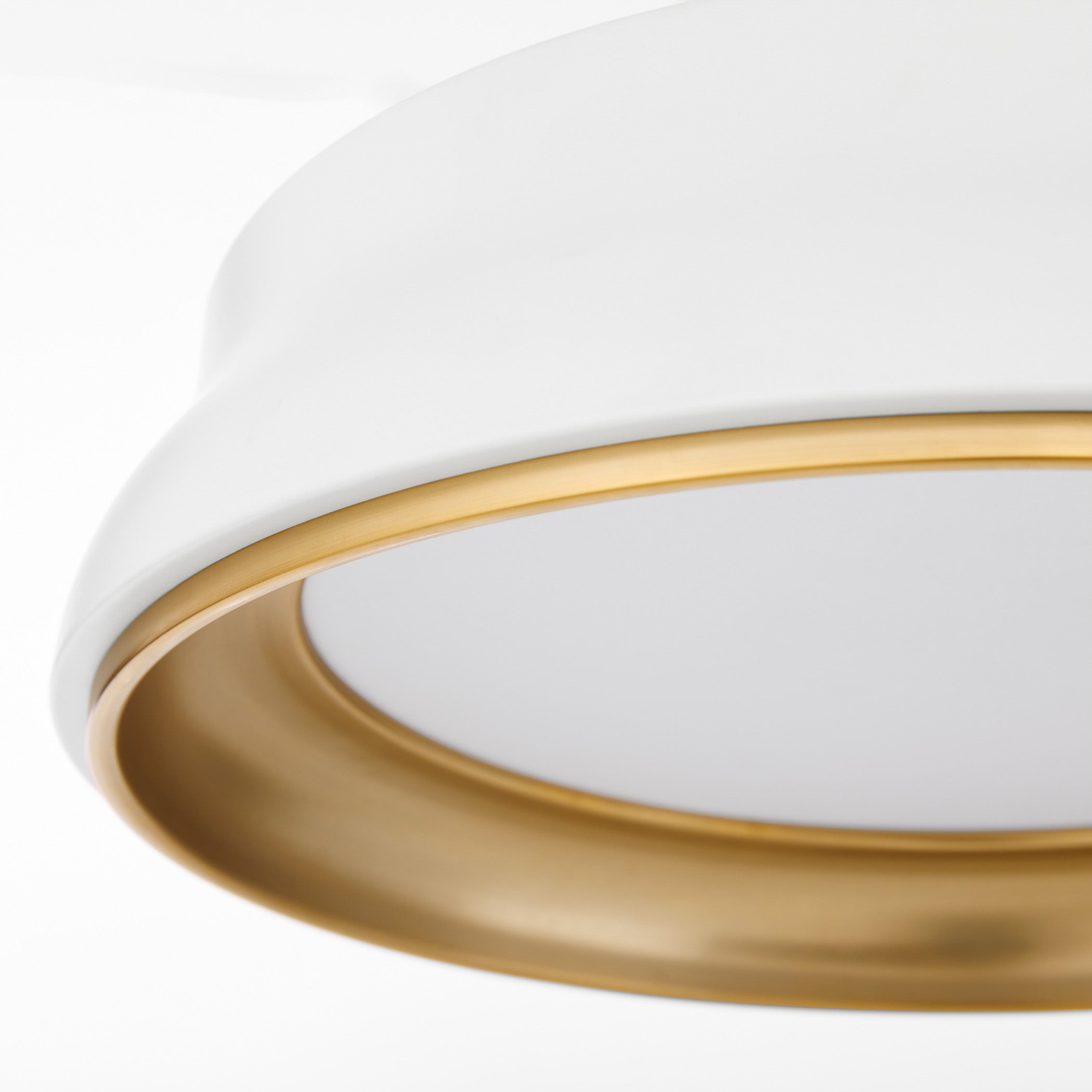 Quorum 8-2018-0847 Ceiling Mount, UL Damp Rated, Studio White|Brushed Brass