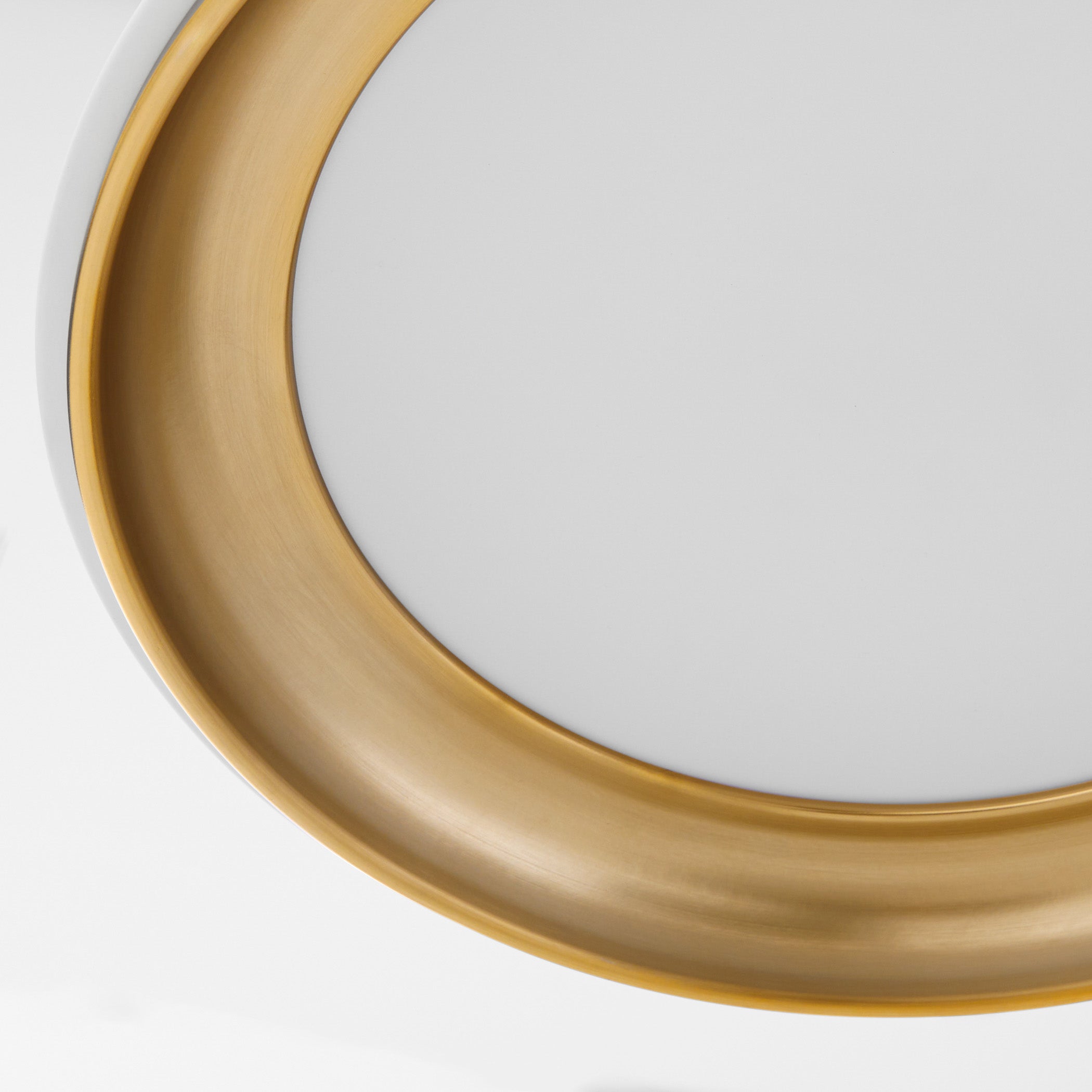 Quorum 8-2018-0847 Ceiling Mount, UL Damp Rated, Studio White|Brushed Brass