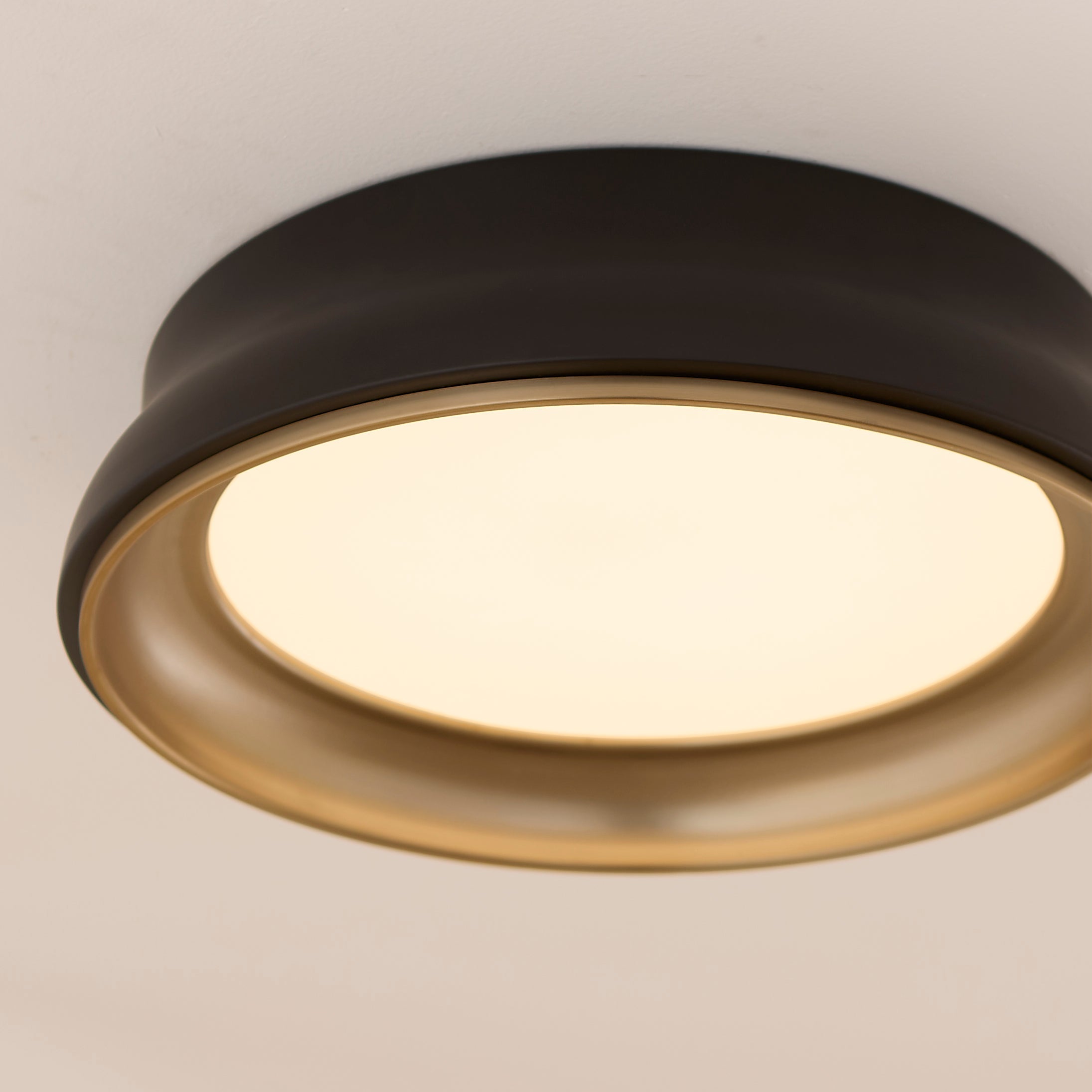 Quorum 8-2018-5947 Ceiling Mount, UL Damp Rated, Matte Black|Brushed Brass