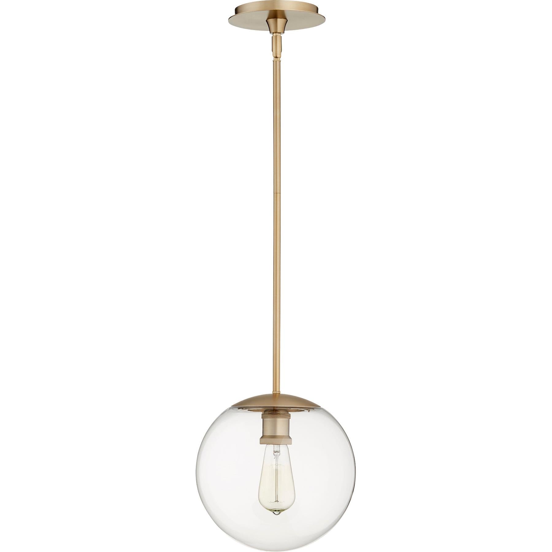 Quorum 80-10-80 Pendant - Aged Brass