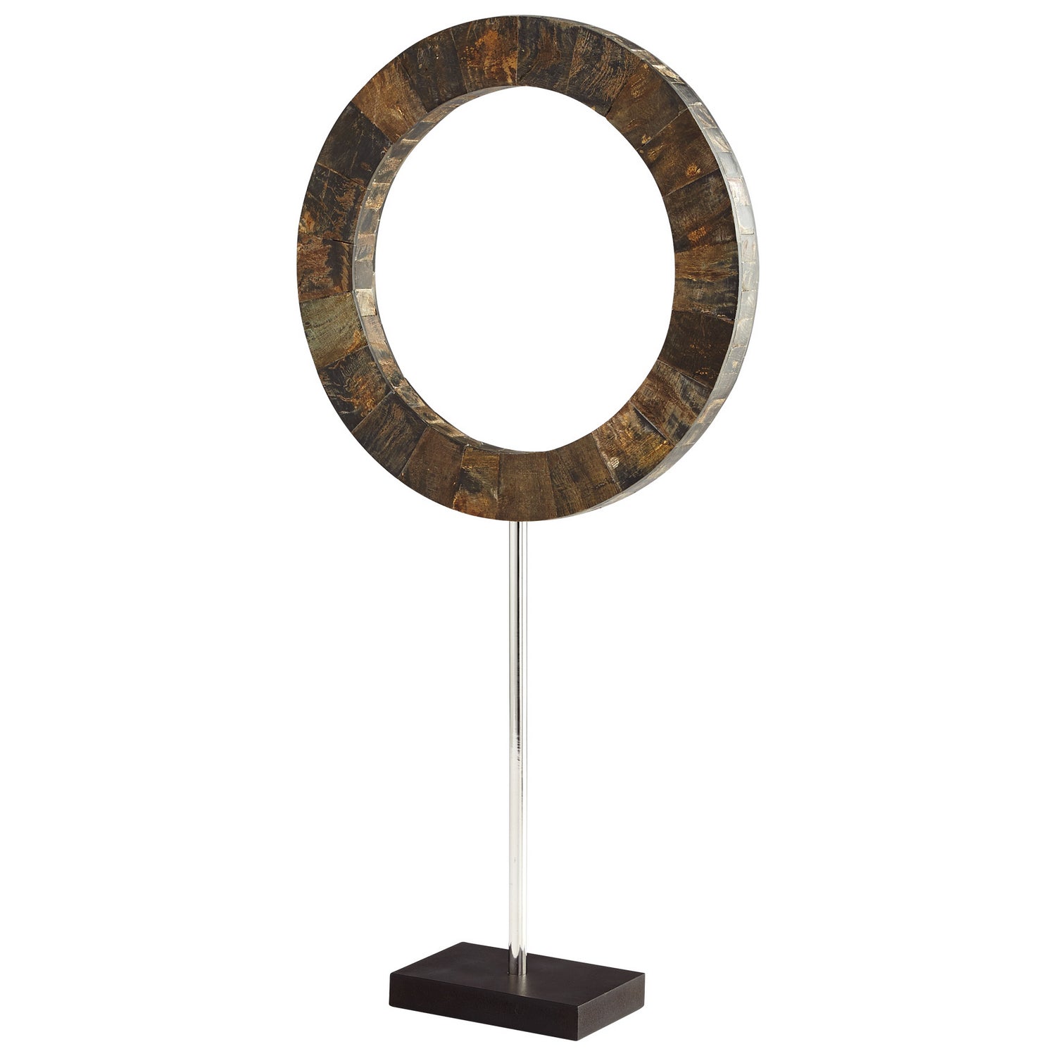 Cyan Design 07218 Portal Sculpture - Brown And Stainless Steel - Large